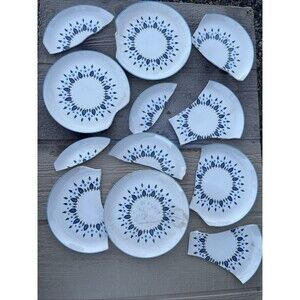 Broken MCM China Pottery Pieces Craft Mosiac Art Jewelry Stetson Swiss Alpine